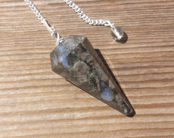 RHYOLITE Natural Stone Gemstone Faceted Pendulum