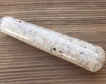 ORGONE RAINBOW MOONSTONE Smooth Gemstone Massage Wand Stone Crystal Wand