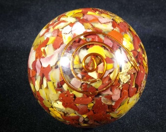 Medium (40-50mm) MOOKAITE JASPER Orgone Gemstone Sphere Orgone Sphere