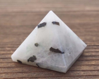 RAINBOW MOONSTONE natural small gemstone crystal pyramid 20-22