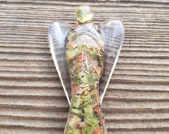 2 INCH UNAKITE Orgone Gemstone Angel