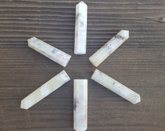 NATURAL DENDRIC OPAL Single Terminated Gemstone Crystal Pencil Point (One)