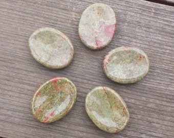 UNAKITE Worry Stone Natural Stone Hand Carved Gemstone Worry Stone
