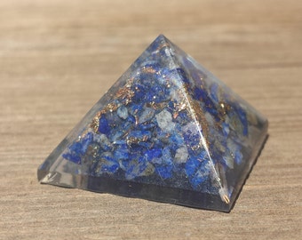 Small (25-30mm) LAPIS LAZULI Orgone Gemstone Pyramid Small Pyramid Orgone