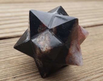 LARGE 12 Point GEMSTONE MERKABA Star Natural Solomon Agate (One)