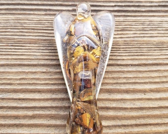 2 INCH TIGER EYE Orgone Gemstone Angel