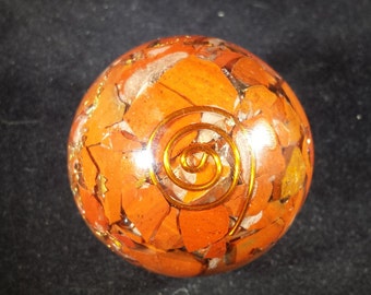 Medium (40-50mm) RED JASPER Orgone Gemstone Sphere Orgone Sphere