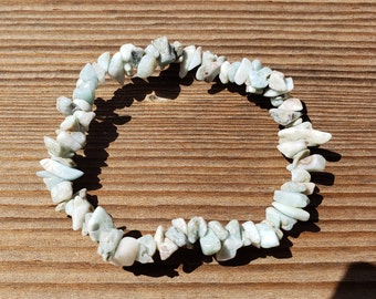 LARIMAR Natural Stone Gemstone Stretchy Chip Bracelet