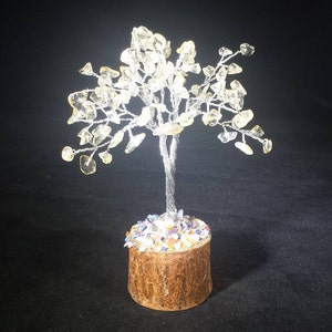 Natural CITRINE Gemstone Chip Tree With 100 Stones Crystal Tree Of Life