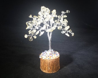 Natural CITRINE Gemstone Chip Tree With 100 Stones Crystal Tree Of Life