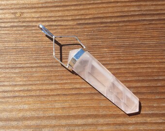 Natural CLEAR QUARTZ Crystal D - Point Pendant Gemstone