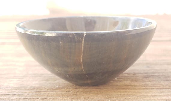 BLUE TIGER EYE Bowl Natural Stone Hand Carved Gemstone [8]