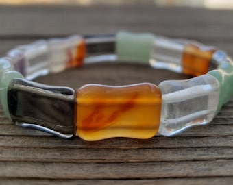 CHUNKY BRACELET Multi-Stone Type 2 Gemstone Stretchy Bracelet