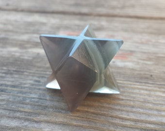 GEMSTONE MERKABA STAR Natural Fluorite (One)