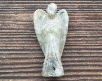 2" LABRADORITE ANGEL Natural Handcarved Stone Gemstone