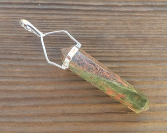 Natural UNAKITE Crystal D - Point Pendant Gemstone