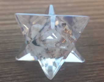 ORGONE RAINBOW MOONSTONE Gemstone Merkaba Star Orgone