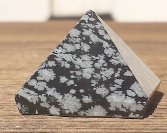 SNOWFLAKE OBSIDIAN natural Medium gemstone crystal pyramid 27-30mm