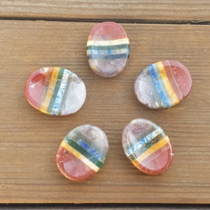 GEMSTONE WORRY STONE Natural 7 Chakra Bonded (One)