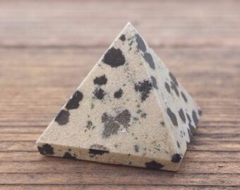 DALMATIAN JASPER natural small gemstone crystal pyramid 20-22