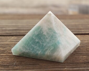 AMAZONITE natural large gemstone crystal pyramid 37mm [33]