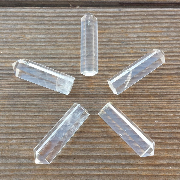 NATURAL CLEAR QUARTZ  Single Terminated Gemstone Crystal Pencil Point (One)