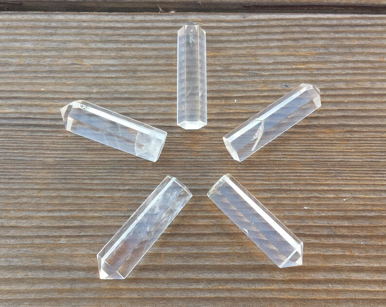 NATURAL CLEAR QUARTZ Single Terminated Gemstone Crystal Pencil Etsy