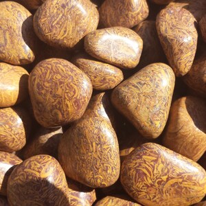 SIX (6)  CALLIGRAPHY STONE Tumbled Stones Medium/Large Natural Tumble Stones