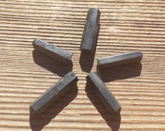 NATURAL BLACK TOURMALINE Single Terminated Gemstone Crystal Pencil Point (One)