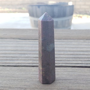 RUBY IN KYANITE Faceted Gemstone Obelisk crystal obelisk [4]