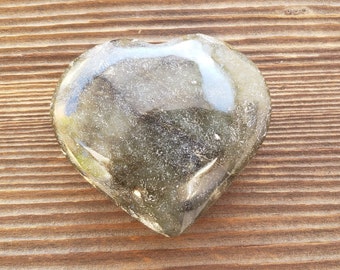 NATURAL LABRADORITE Gemstone Puffy Heart 50-60mm
