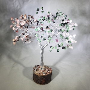 Natural LOVE Gemstone Chip Tree With 300 Stones Crystal Tree Of Life