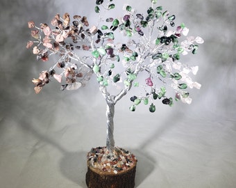 Natural LOVE Gemstone Chip Tree With 300 Stones Crystal Tree Of Life