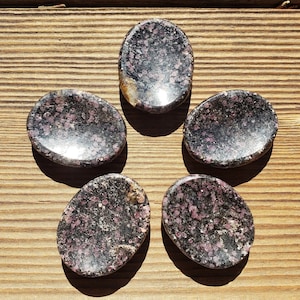 RUBY IN MATRIX Worry Stone Natural Stone Hand Carved Gemstone Worry Stone