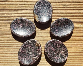 RUBY IN MATRIX Worry Stone Natural Stone Hand Carved Gemstone Worry Stone