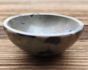 PYRITE BOWL Natural Stone Hand Carved Gemstone Bowl [14]