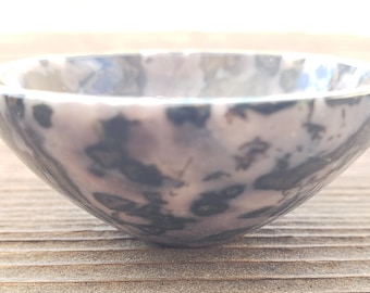 INDIGO GABBRO BOWL Natural Stone Hand Carved Gemstone [40]