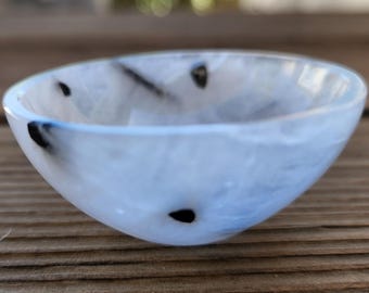 TOURMILATED QUARTZ  BOWL Natural Stone Hand Carved Gemstone Bowl [50]