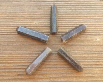 NATURAL BLUE AVENTURINE Single Terminated Gemstone Crystal Pencil Point (One)