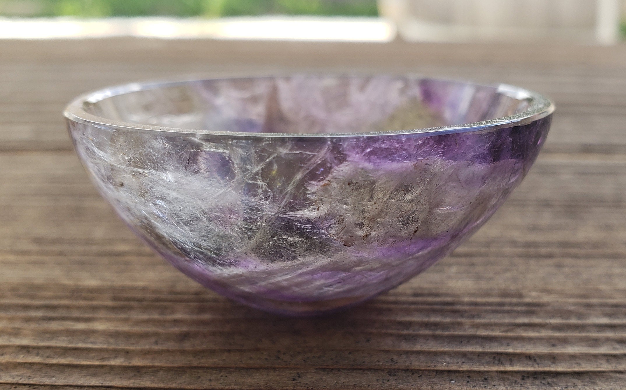 AMETHYST BOWL Natural Stone Hand Carved Gemstone Bowl [93]