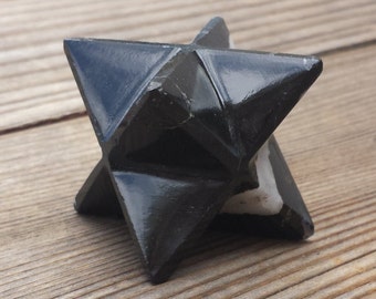 Large (50mm) SOLOMON AGATE Natural Gemstone Merkaba Star (One)