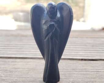 3" OBSIDIAN ANGEL Natural Handcarved Stone Gemstone