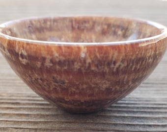 ARAGONITE  BOWL Natural Stone Hand Carved Gemstone Bowl [47]