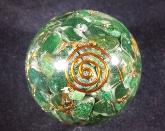 Medium (40-50mm) JADE Orgone Gemstone Sphere Orgone Sphere