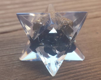 ORGONE BLACK TOURMALINE Gemstone Merkaba Star Orgone