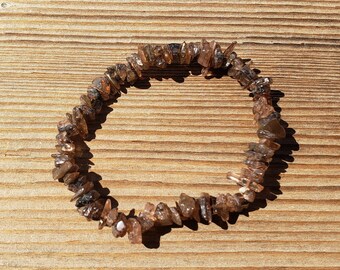 ANDELUSITE Natural Stone Gemstone Stretchy Chip Bracelet