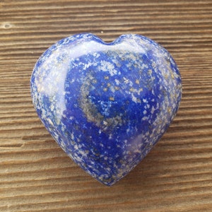 Large NATURAL LAPIS LAZULI Gemstone Puffy Heart 60-70mm