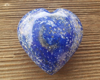 Large NATURAL LAPIS LAZULI Gemstone Puffy Heart 60-70mm