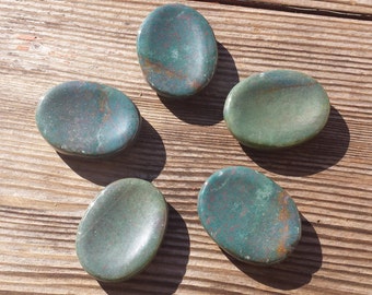 BLOODSTONE Worry Stone Natural Stone Hand Carved Gemstone Worry Stone