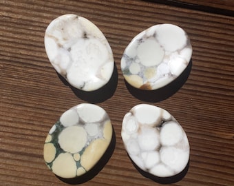 FOSSIL JASPER Worry Stone Natural Stone Hand Carved Gemstone Worry Stone